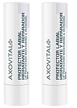 Парфумерія, косметика Набір бальзамів для губ - Axovital Lip Protector Moisturing & Repairing SPF10 (lip/balm/2x4.5g)
