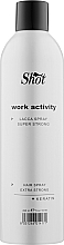 Лак-спрей суперсильної фіксації - Shot Spray Super Strong + Keratin Work Activity — фото N1