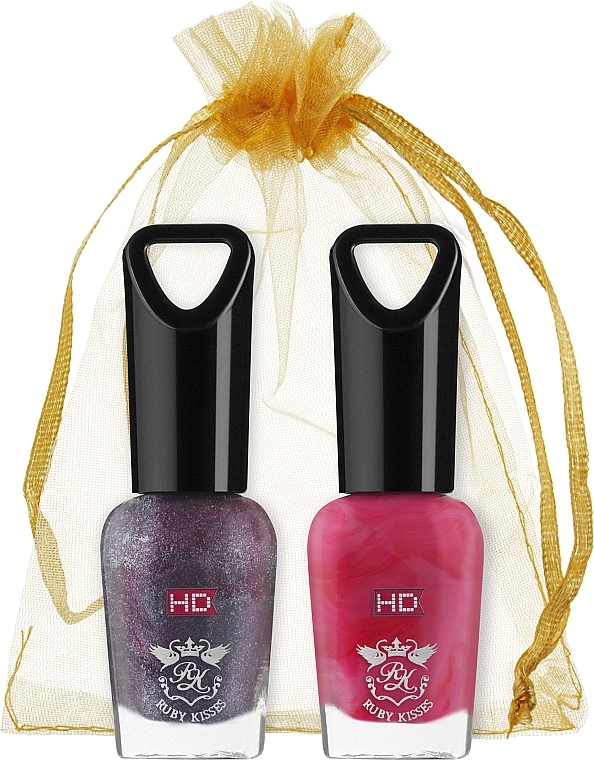 Набор лаков для ногтей "Микс", тон 20, 30 - Kiss Ruby Kisses HD (2 х n/polish/8ml) — фото N1