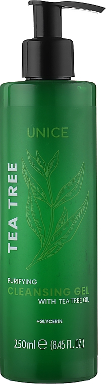 Очищающий гель для умывания с маслом чайного дерева - Unice Tea Tree Purifying Cleansing Gel