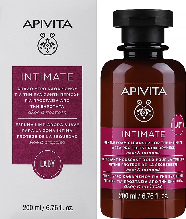Пінка для інтимної гігігени - Apivita Intimate — фото N2
