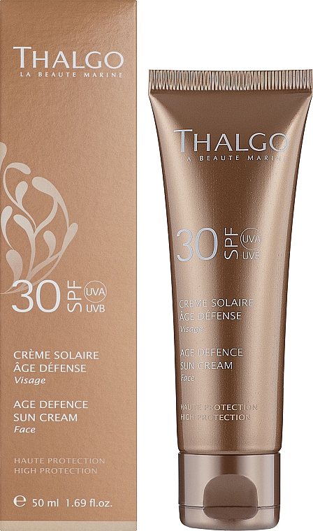 Антивозрастной солнцезащитный крем для лица - Thalgo Age Defence Sun Cream SPF 30 — фото N2