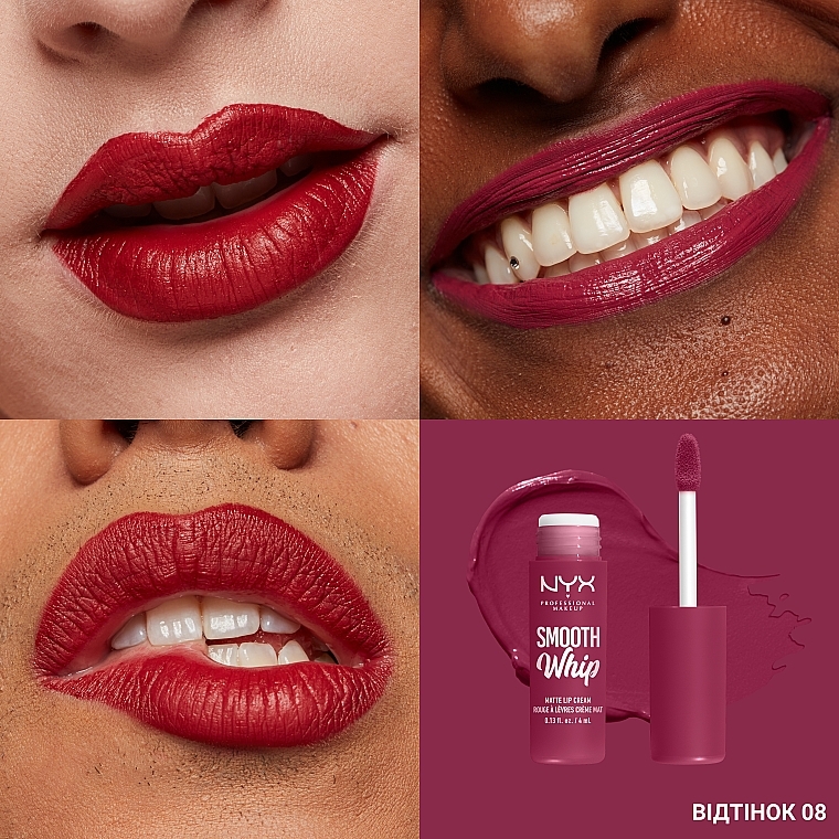 Рідка матова помада-крем для губ - NYX Professional Makeup Smooth Whip Matte Lip Cream — фото N13