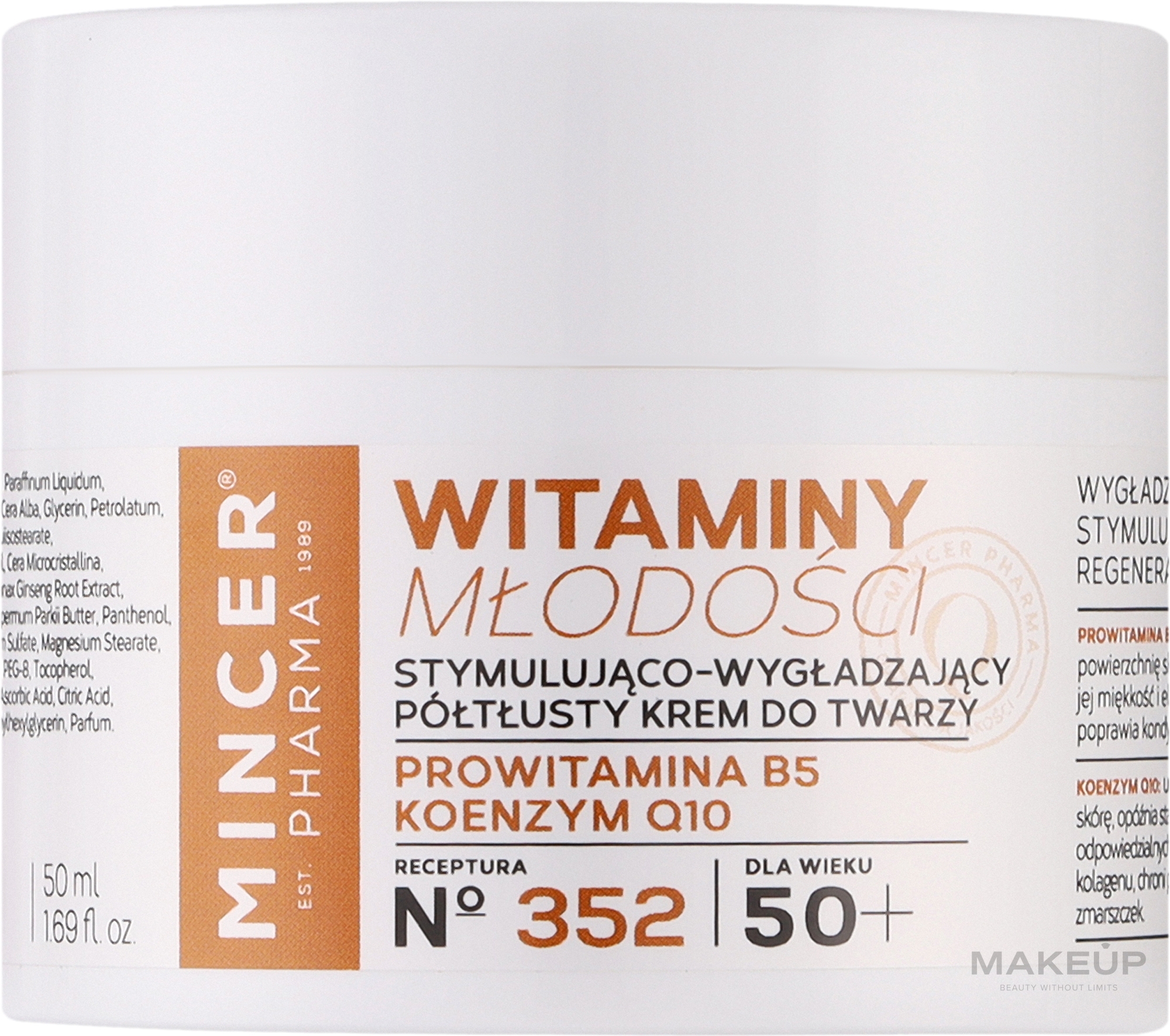 Крем для лица 50+ - Mincer Pharma Witaminy № 352 — фото 50ml