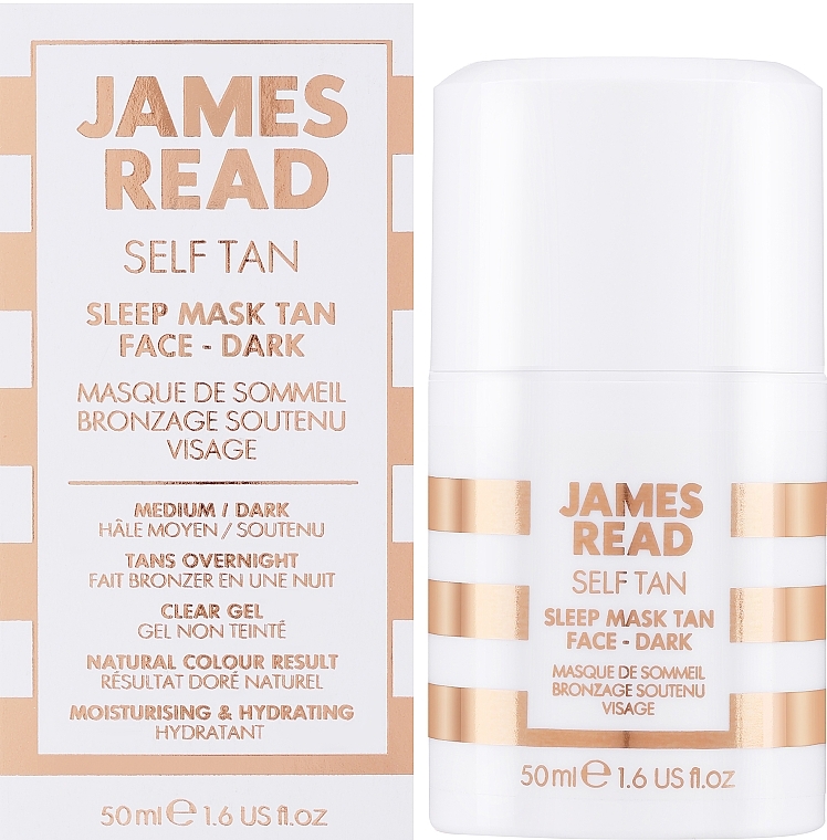Ночная маска для лица "Уход и загар" - James Read Sleep Mask Go Darker Face Overnight Tan — фото N2