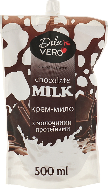 Рідке крем-мило з молочними протеїнами - Dolce Vero Chocolate Milk (дой-пак) — фото N1