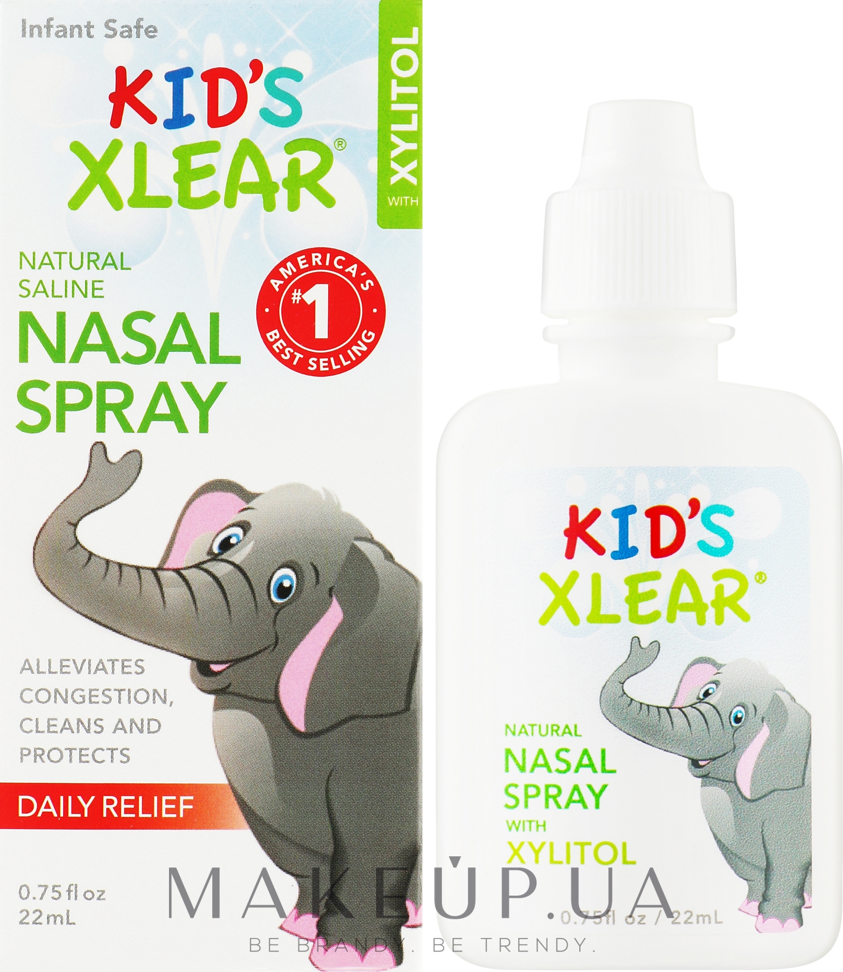 Детский натуральный солевой назальный спрей с ксилитом - Xlear — фото 22ml