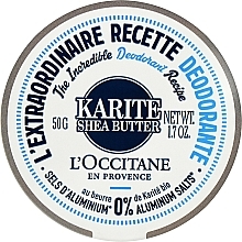 Парфумерія, косметика Дезодорант-бальзам "Карите" - L'Occitane Shea Butter Incredible Deodorant Balm