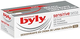 Крем-дезодорант длительного действия для чувствительной кожи ног - Byly Sensitive Silk Long Lasting 72h Deodorant Cream — фото N1
