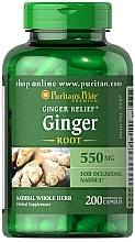Дієтична добавка "Корінь імбиру" 550 мг, капсули - Puritan's Pride Ginger Root — фото N1