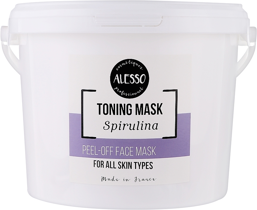 Альгінатна маска очищувальна з хлорофілом - Alesso Toning Spirulina Mask — фото N1