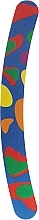 Парфумерія, косметика Пилка для нігтів бумеранг "Малюнок", синій принт - Zinger