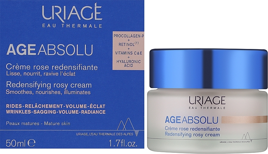 Відновлювальний рожевий крем для обличчя - Uriage Age Absolu Redensifying Rosy Cream — фото N3