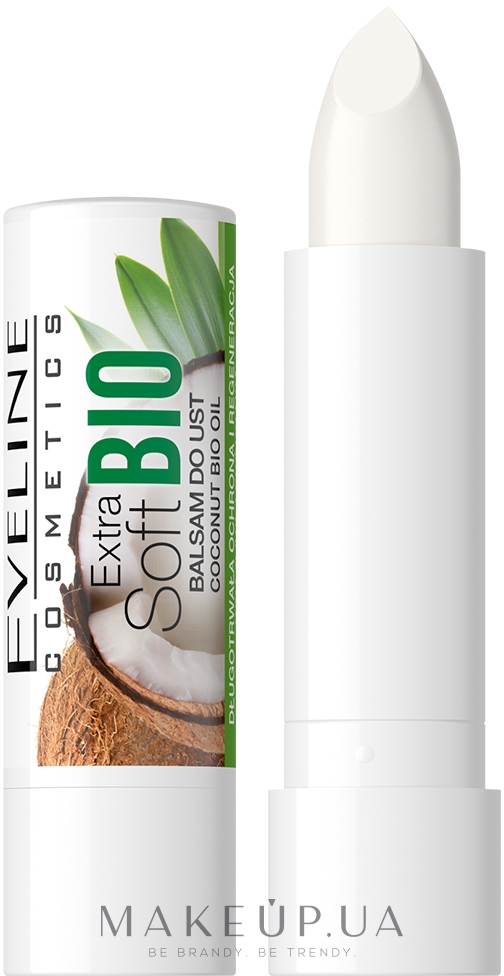 Бальзам для губ "Кокос" - Eveline Cosmetics Extra Soft Bio Coconut Lip Balm — фото 4.5g