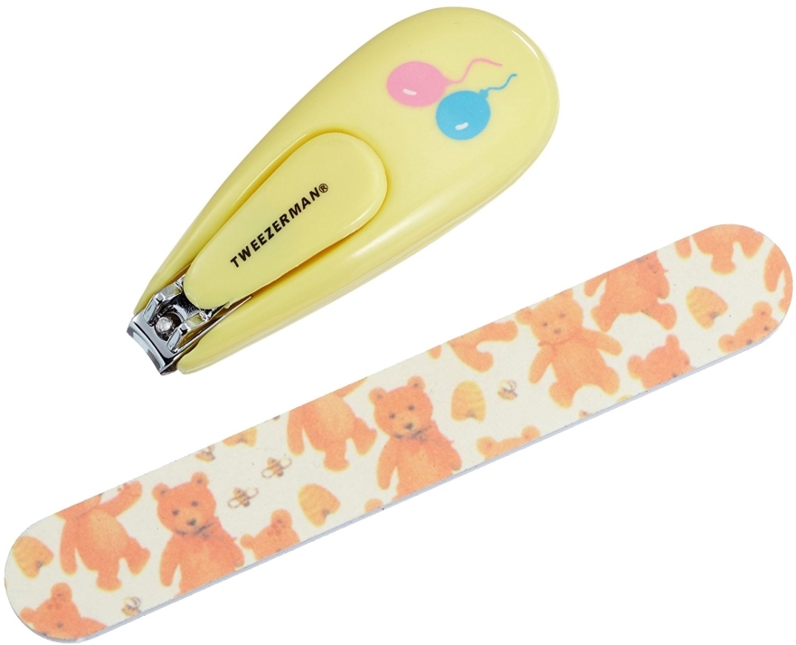 Детский книпсер для ногтей с пилочкой 3065-R - Tweezerman Baby Nail Clipper With Bear File — фото N1