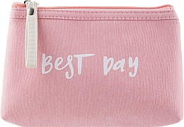 Косметичка "Best Day", LX-028, 18х3х12см, розовая с белым - Cosmo Shop — фото N1