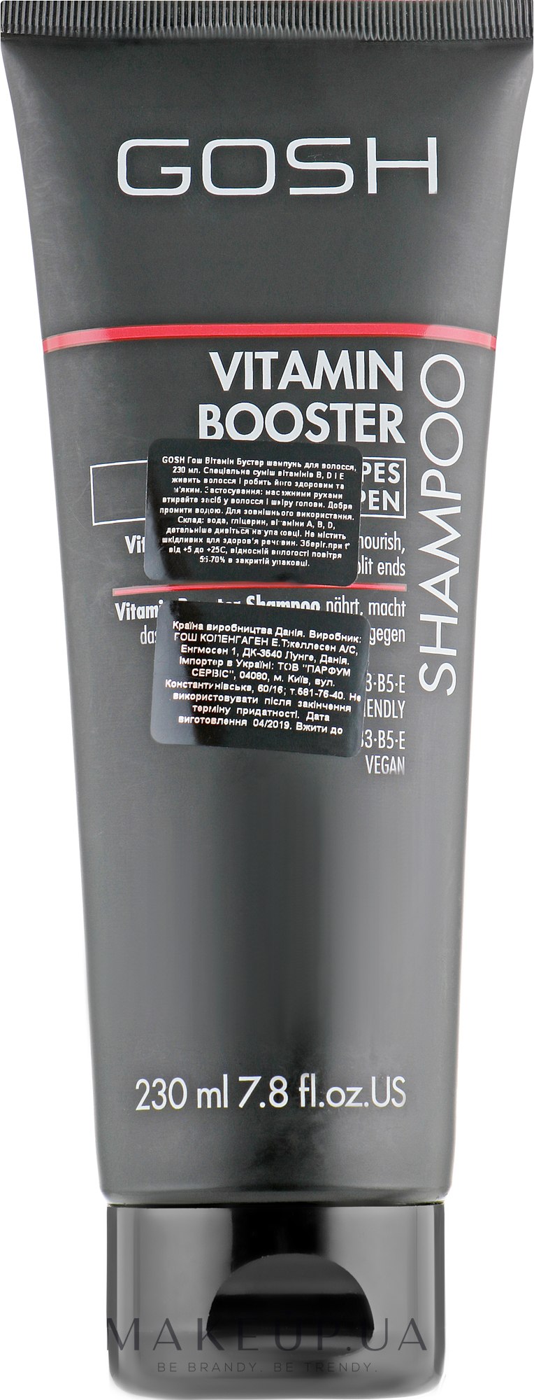 Шампунь для волосся  - Gosh Vitamin Booster Shampoo — фото 230ml