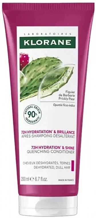 Кондиционер для увлажнения и придания блеска с опунцией - Klorane 72H Hydration & Shine Conditioner With Prickly Pear — фото N1