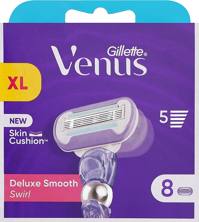 Сменные кассеты для бритья, 8 шт. - Gillette Venus Deluxe Smooth Swirl  — фото N1