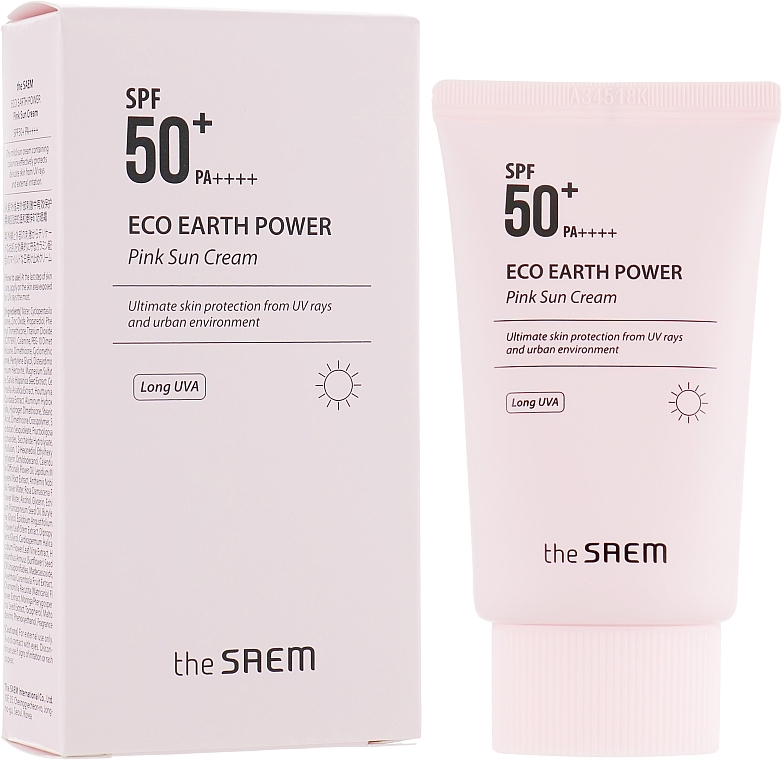 УЦІНКА Сонцезахисний крем з каламіном - The Saem Eco Earth Power Pink Sun Cream * — фото N4