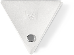 Кошелек-монетница для мелочей, белый “Triangle” - MAKEUP Triangle Coin-Purse Pu Leather White — фото N1