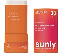 Сонцезахисний стік - Attitude Sunly Sunscreen Stick Orange Blossom SPF30 — фото N1