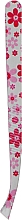 Парфумерія, косметика Пінцет професіональний скошений Р-20, білий з рожевими квітами - Beauty LUXURY