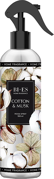 Ароматичний спрей для будинку "Бавовна й мускус" - Bi-Es Home Fragrance Cotton & Musk Room Spray — фото N1