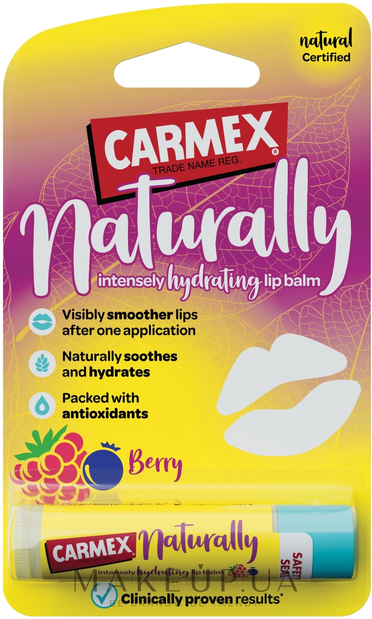 Бальзам для губ "Ягоди" - Carmex Naturally Lip Balm Berry — фото 4.25g