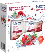 Парфумерія, косметика Набір "Гранат" - Johnson’s Vita-Rich (sh/gel/250ml + soap/125g)