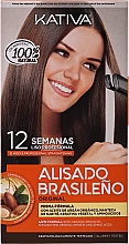 Набор для кератинового выпрямления волос - Kativa Alisado Brasileno Con Glyoxylic & Keratina Vegetal Kit (shm/15ml + mask/150ml + shm/30ml + cond/30ml) — фото N1