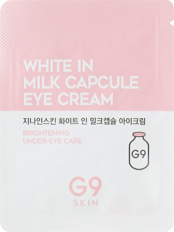 Крем для очей освітлювальний з молочними протеїнами - G9Skin White In Milk Capsule Eye Cream (міні)