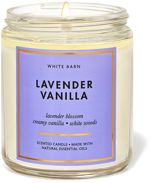 Аромасвічка "Lavender Vanilla" - Bath and Body Works Single Wick Candle — фото N1