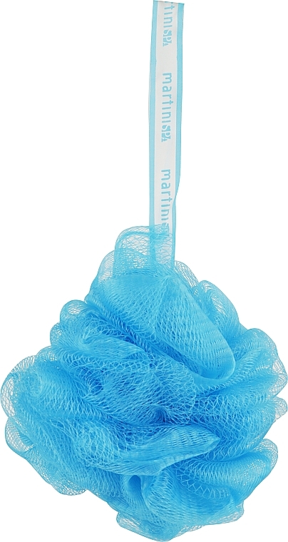 Сетчатая массажная мочалка в упаковке, голубая - Martini SPA — фото N1