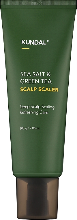 Скраб для кожи голови "Sea Salt & Green Tea" - Kundal Scalp Scaler Herb Mint — фото N1