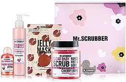 Духи, Парфюмерия, косметика УЦЕНКА Набор - Mr.Scrubber Cherry Care (b/scr/300g + b/cr/150ml + f/mask/60ml + sh/gel/50ml) *