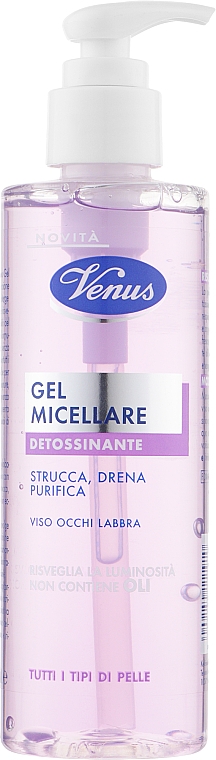 Міцелярний гель для обличчя, губ та очей, виводить токсини - Venus Detoxing Micellar Gel Face-Eyes-Lips — фото N1