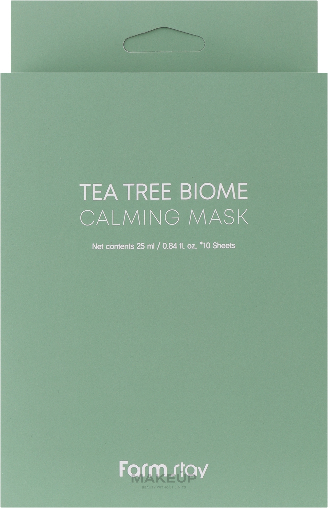 Заспокійлива маска з екстрактом чайного дерева - FarmStay Tea Tree Biome Calming Mask — фото 10x25ml