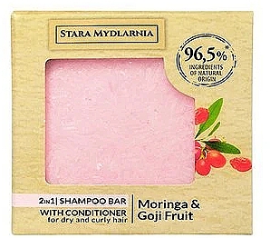 Твердий шампунь-кондиціонер "Моринга й годжі" - Stara Mydlarnia Moringa & Goji Fruit 2in1 Shampoo Bar — фото N1