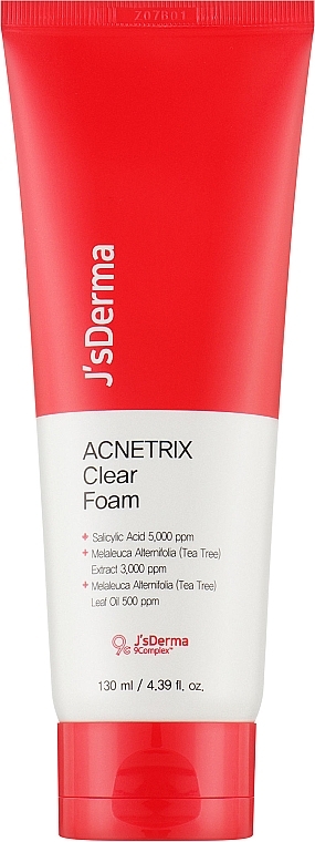 Очищающая пенка для проблемной кожи - J'sDerma Acnetrix Clear Foam — фото N1