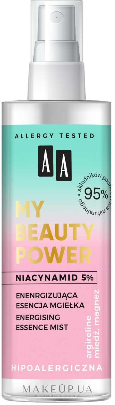 Тонізувальний спрей-есенція для обличчя - AA My Beauty Power Niacynamid 2,5% Energizing Essence-Mist — фото 100ml