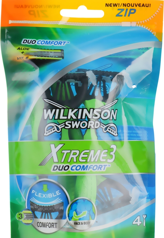 Одноразові станки для гоління - Wilkinson Sword Xtreme 3 Duo Comfort — фото N2