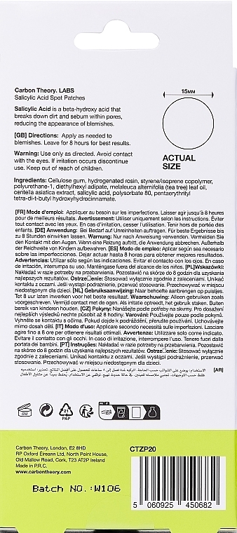 Точкові патчі проти прищів - Carbon Theory Supacylic Zap Patch — фото N5