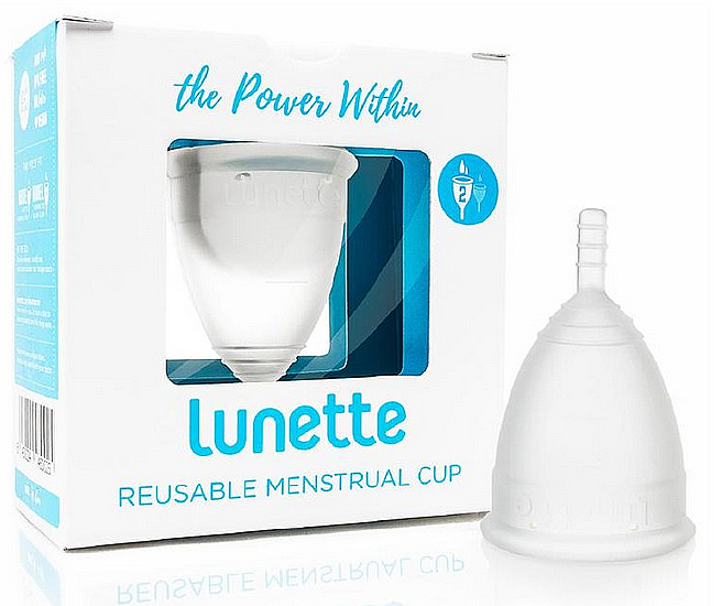 Менструальная чаша, модель 2, прозрачная - Lunette Reusable Menstrual Cup Clear Model 2 — фото N1