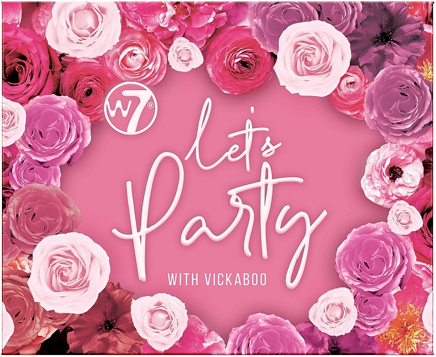 Палетка теней - W7 Let's Party With Vickaboo Pressed Pigment Palette — фото N1