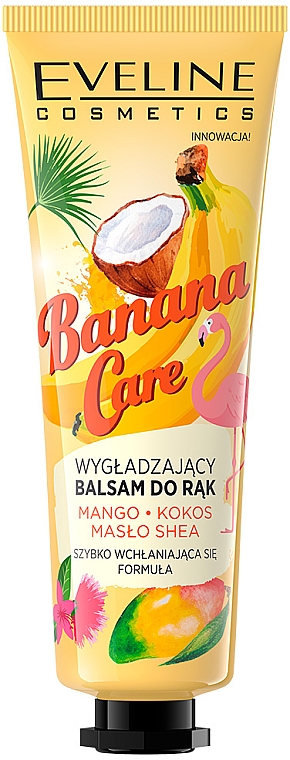 Розгладжувальний крем для рук "Манго, кокос і масло ши" - Eveline Cosmetics Banana Care