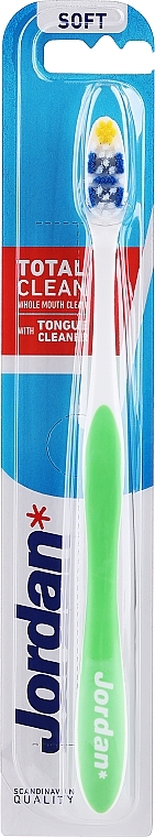 Зубная щетка Total Clean, мягкая, зеленая - Jordan Total Clean Soft — фото N2