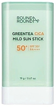 Солнцезащитный стик - Round A‘Round Greentea Cica Mild Sun Stick Spf50+ Pa++++ — фото N1