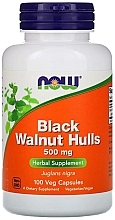 Парфумерія, косметика Харчова добавка "Чорний горіх" 500 мг - Now Foods Black Walnut Hulls