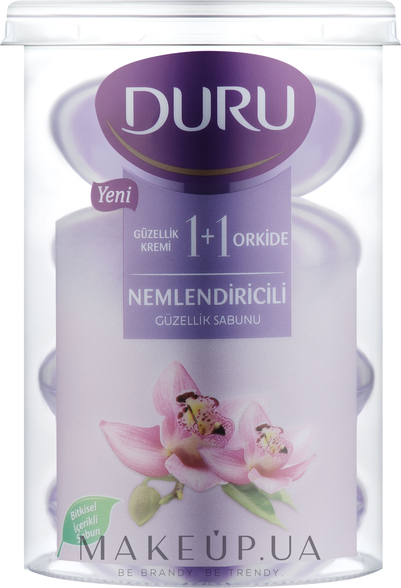 Мило в економічній упаковці "Орхідея" - Duru 1+1 Moisturizing Beauty Soap — фото 4x100g